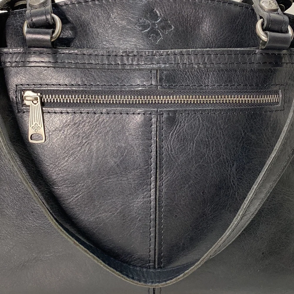 PATRICIA NASH Black Leather “Poppy Tote” (Heritage Collection) Bag - Picture 3 of 14